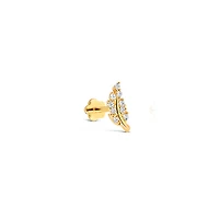 Pave Leaf Cartilage Single Earring