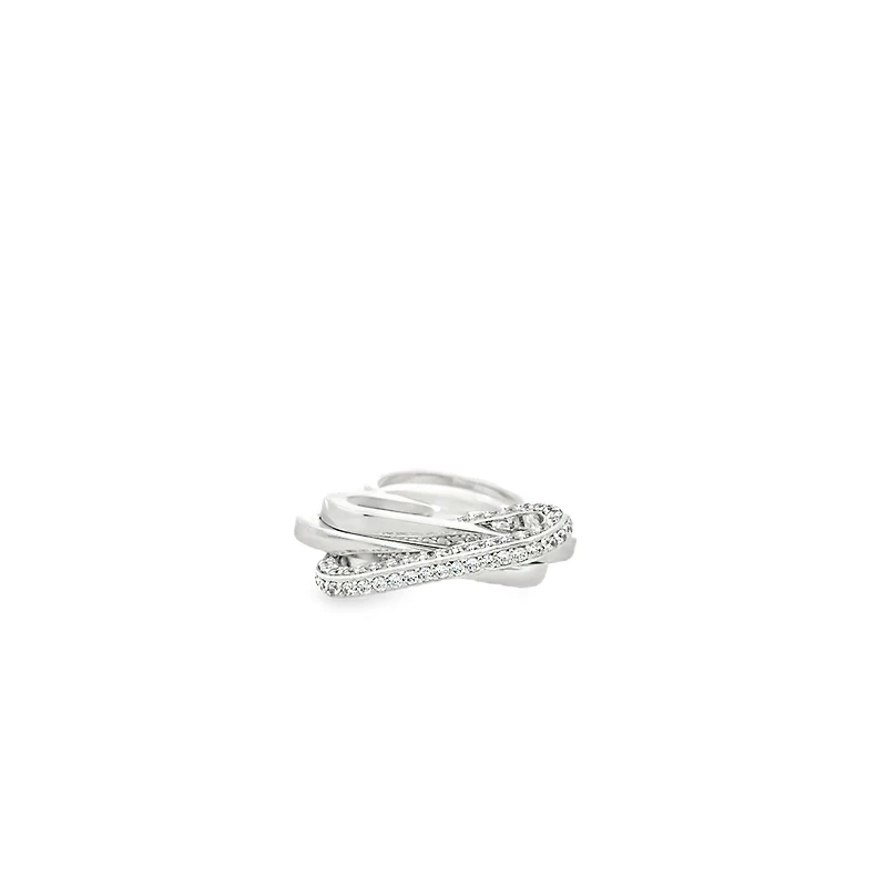 Stockholm Double Ring with Crystals