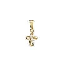 8MM Ribbon Cross Kids Necklace