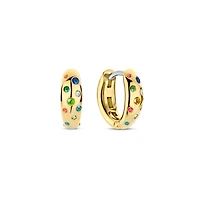 Harmonious Rainbow Huggie Earrings