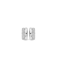 Twice as Nice Silver Huggie Earrings