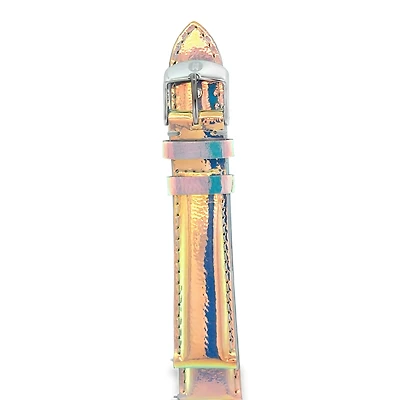 18MM Iridescent Glow Leather Strap