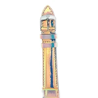 18MM Iridescent Glow Leather Strap