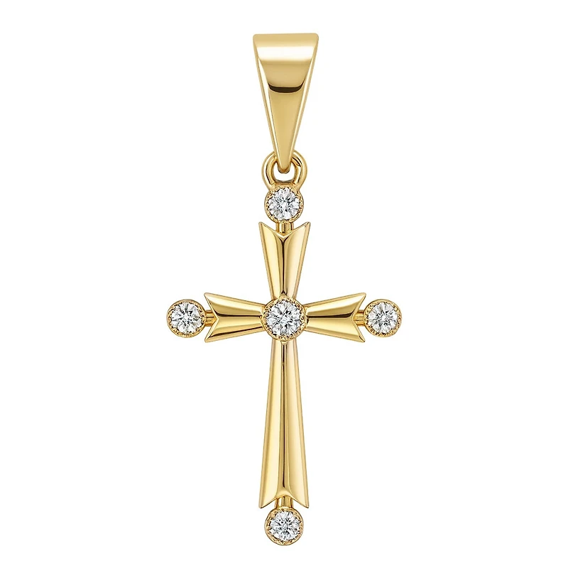 Five Stone Cross Pendant