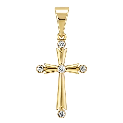 Five Stone Cross Pendant