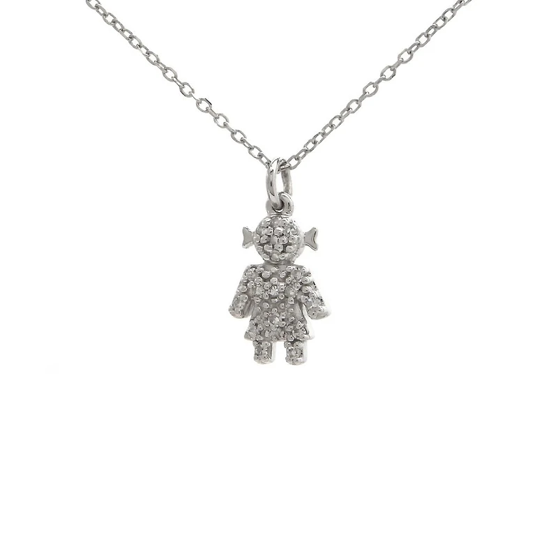 Petit Girl White Gold Diamonds Necklace