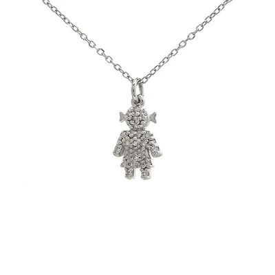 Petit Girl White Gold Diamonds Necklace