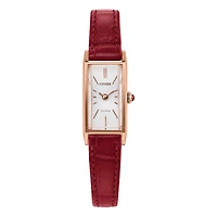 Citizen Fio Rose Gold and Red Leather Watch