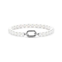 Pearl Silver Clasp Bracelet