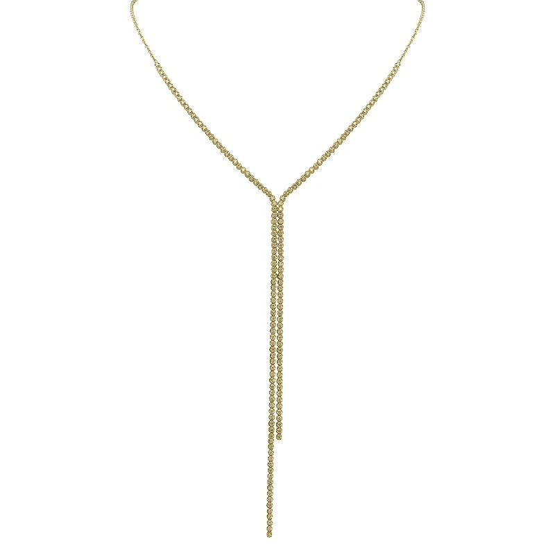 Diamond Tennis Necklace Double Lariat