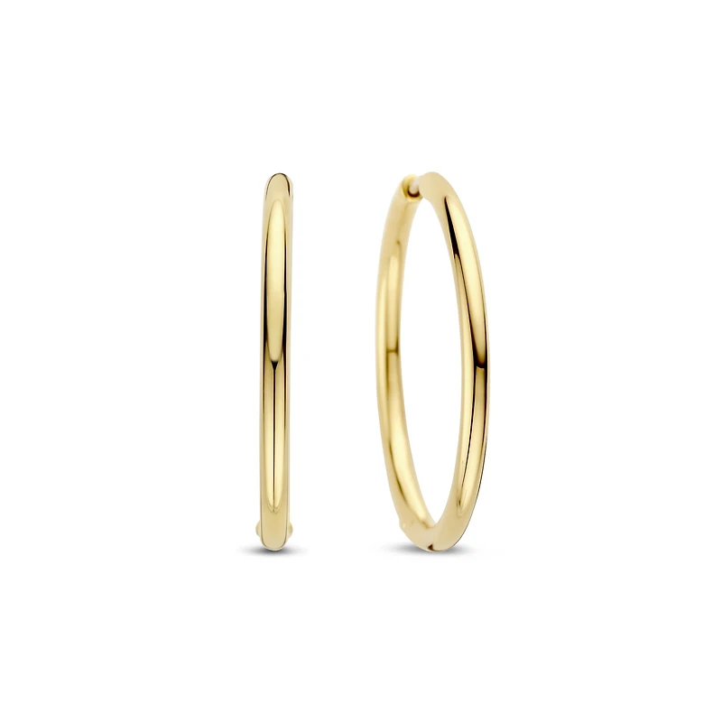 Classic 35MM Golden Hoop Earrings
