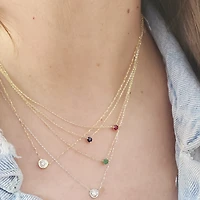 Ruby Solitaire Prong Set Necklace