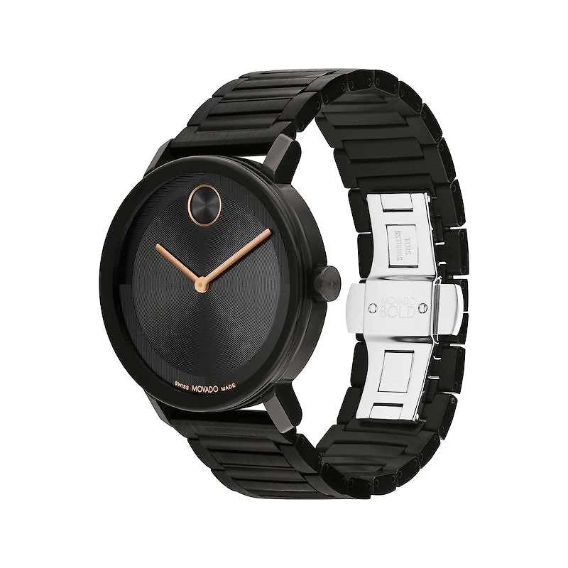 Bold 40mm Black Steel Watch