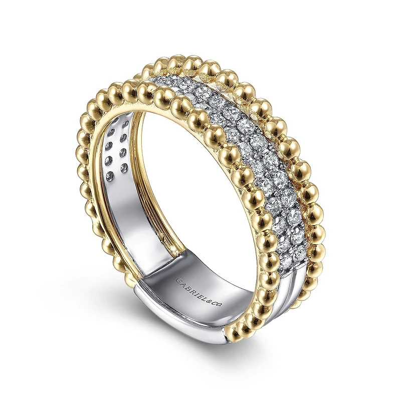 Bujukan Beaded Edges Diamond Ring