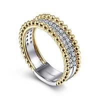 Bujukan Beaded Edges Diamond Ring