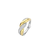 Twist Pave 2 Tone Ring