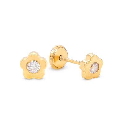 Flower Sparkling Center Stud Earrings