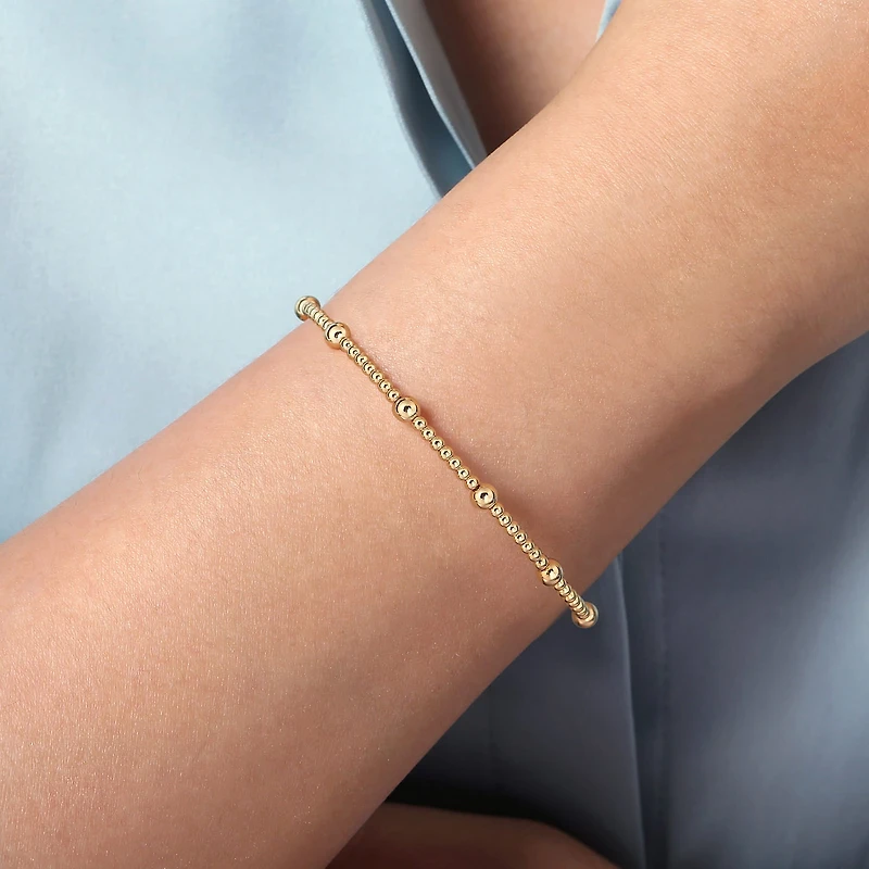 Flexible Beaded Bangle Bracelet
