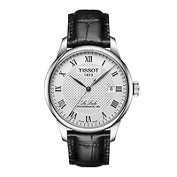 Le Locle Black Leather Strap 39MM Watch