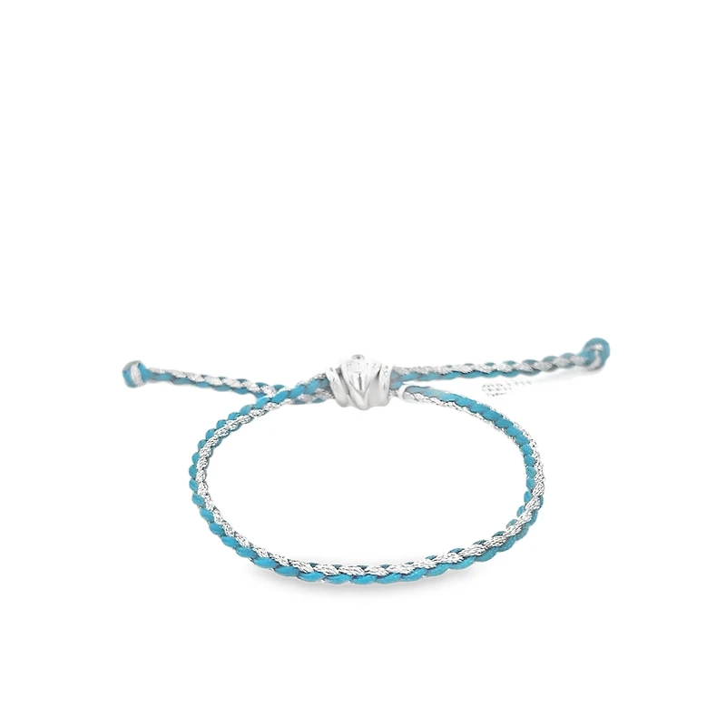 Turquoise and Metallic Cord Bracelet