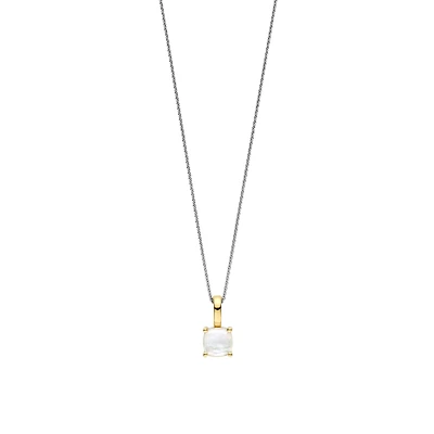 Milky Quartz Prong Set Necklace