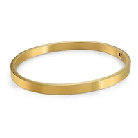 Gold Steel Matte Bangle Bracelet