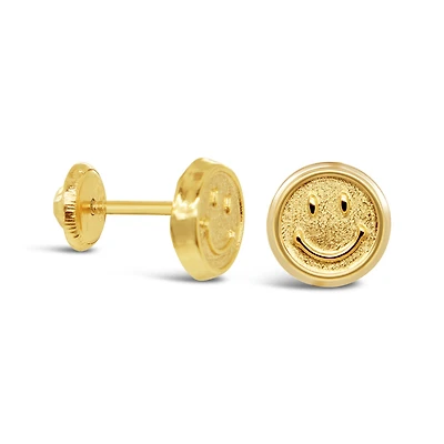 Happy Face Stud Earrings