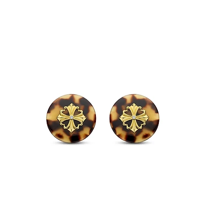 Vintage Clover Tortoise Earrings
