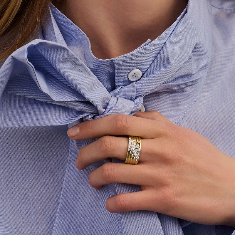 Trails Golden Wide Ring
