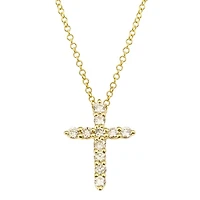 Diamond Cross 12MM Necklace