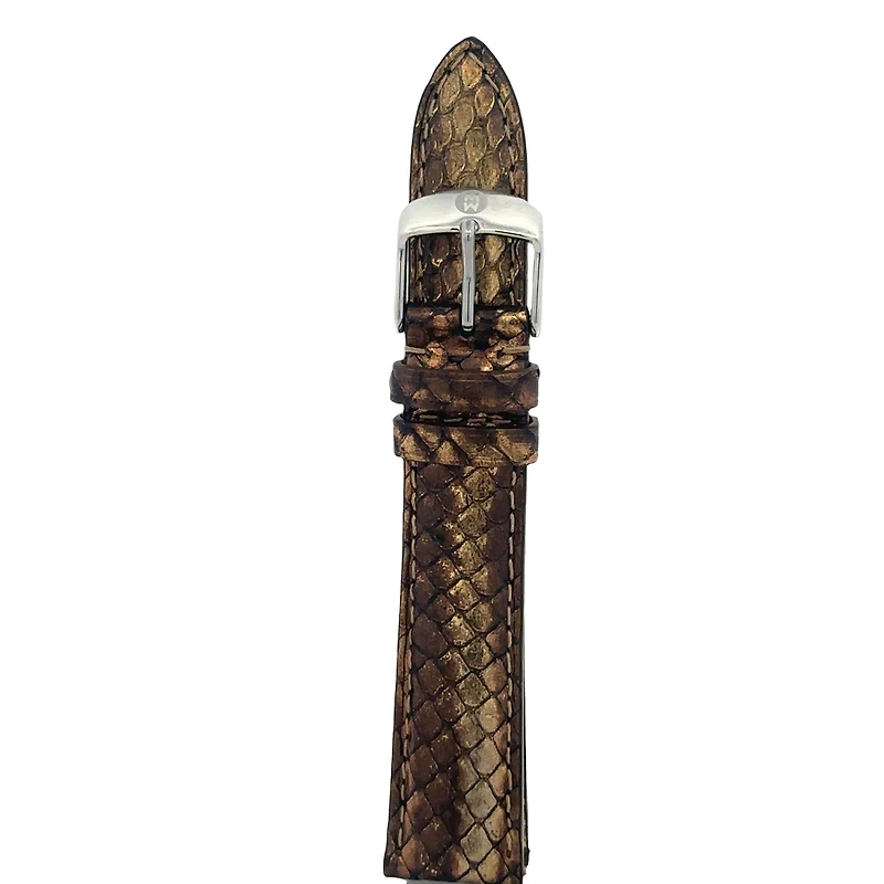 18MM Brown Exotic Leather Strap