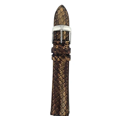 18MM Brown Exotic Leather Strap