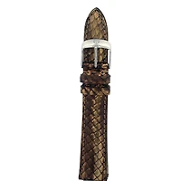 18MM Brown Exotic Leather Strap