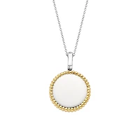 Polished Disk Two Tone Necklace