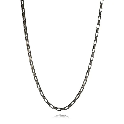 3MM Rectangular Box Link Black Steel Chain
