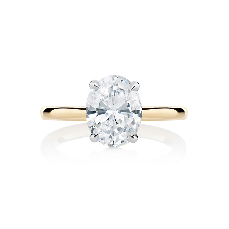 .70CT Oval Cut Solitaire Diamond Engagement Ring in Yellow Gold