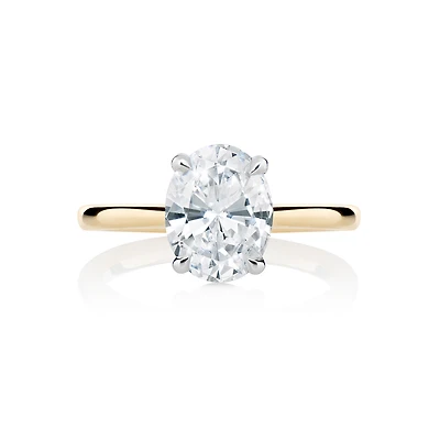 .70CT Oval Cut Solitaire Diamond Engagement Ring in Yellow Gold