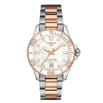 Seastar 1000 Rose/Steel Mother Pearl 36MM Watch