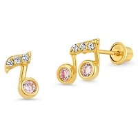 Mismatch Musical Notes Stud Earrings