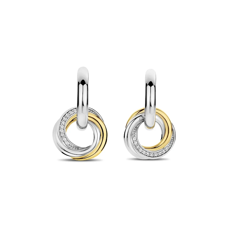 Trinity Two Tone Earrings