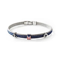 Puerto Rico Blue Cord Steel Bracelet