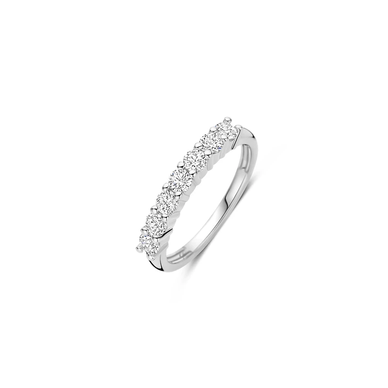 Half Eternity Silver Ring