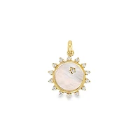 Mother Pearl Circle Medallion Pendant