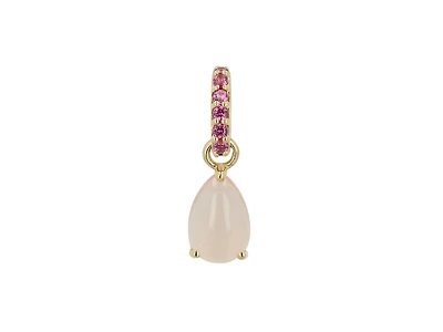 Rose Quartz and Rhodolite Pear Pendant