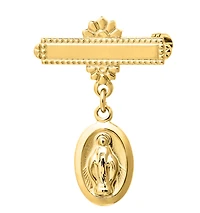 Virgen Milagrosa Baby Pin 14K