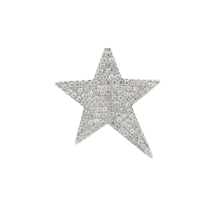 Star Pendant Two-Tone with Diamonds-22MM