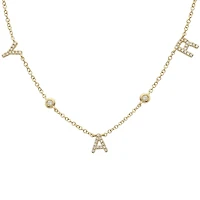 Custom Three Initial Diamond Necklace