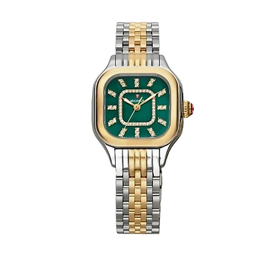 Meggie Two-Tone Green Mother Pearl 29MM Watch