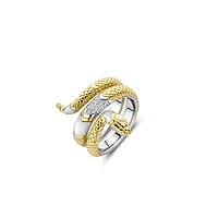 Iconic Snake Milky Quartz Ring