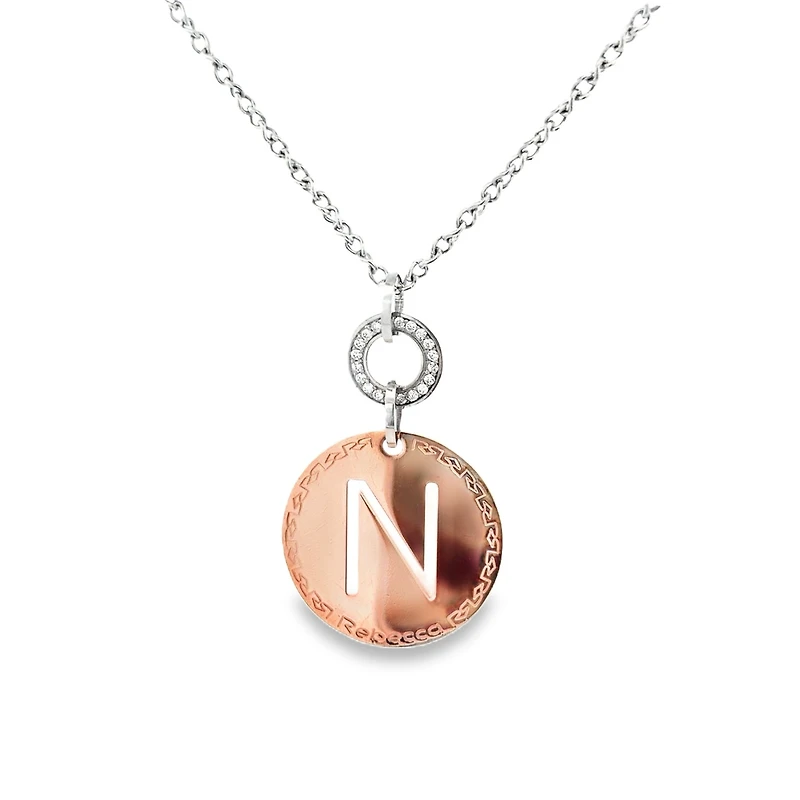 Large Initial Pendant Necklace (N)